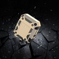 thumbnail image 7 of Dteck Shockproof Case for AirPods 2 & 1, Compatible Wireless Charging, Hybrid Rugged Full Body Hard Shell Case with Metal Keychain, Front LED Visible, Gold, 7 of 7
