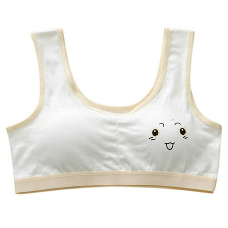 

3pcs Cute Cartoon Girl Bra Soft Cotton Teenage Casual Training Bra for Students Teenager