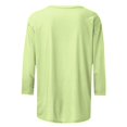 thumbnail image 4 of 3/4 Length Sleeve Womens Tops Fashion Fall Casual Crew Neck Shirts Trendy Solid Tees Cute Loose Comfy Blouses Fall Winter White T Shirts Casual Going Out Tops for Women, 4 of 5