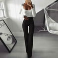 thumbnail image 3 of Women High Waist Flared Wide Leg OL Work Yoga Lady Bell-bottom Trousers Pants, 3 of 5