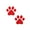 Red Paw Dog, variant on FINCIBO 3" x 3" Vinyl Decor Decal Sticker Removable For Notebook, Ipad, Car - Set of 2 Red Paw Dog