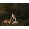 thumbnail image 2 of George Stubbs 24x20 Black Ornate Framed Double Matted Museum Art Print Titled: Freeman, the Earl of Clarendon's Gamekeeper, with a Dying Doe and Hound (1800), 2 of 5