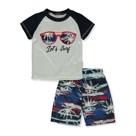

Coney Island Baby Boys 2-Piece Shades Rash Guard Swimsuit Set - navy/multi 24 months (Infant)