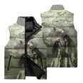 thumbnail image 3 of Chaqueta sin mangas para hombre con diseño de árbol de sol y luna, para deportes al aire libre, ciclismo, resistente al viento, cálida, con cuello alto y cremallera, 3 of 5