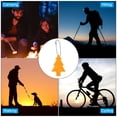 thumbnail image 6 of Uxcell 6Pcs Reflective Keychain Tags Reflective Pendant Reflector Key Ring Safety Reflector Christmas Tree Shape Gold, 6 of 7