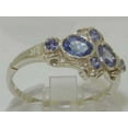 thumbnail image 4 of 925 Sterling Silver Natural Tanzanite Womens Promise Ring - Size 6.5, 4 of 6