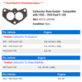 thumbnail image 2 of Carburetor Base Gasket - Compatible with 1953 - 1959 Ford F-100 1954 1955 1956 1957 1958, 2 of 2