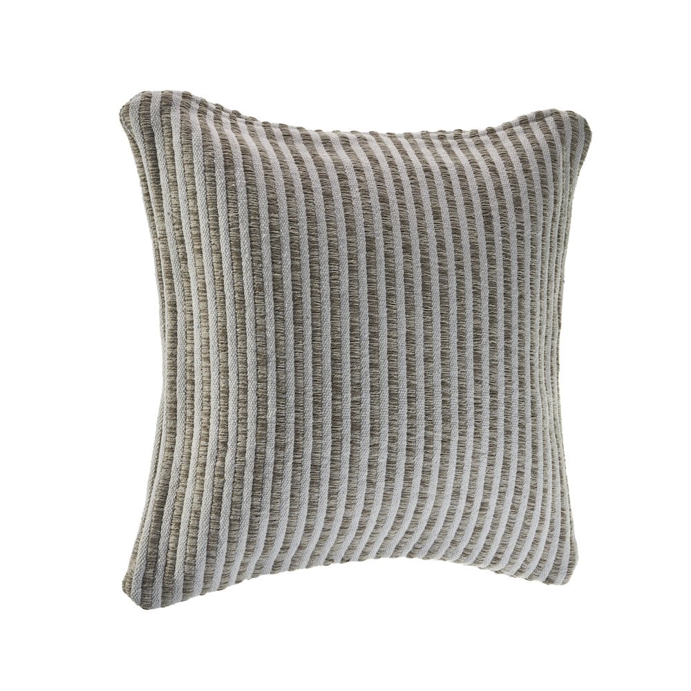 Ox Bay Hampton 22" x 22" Tan/Cream Striped Cotton Adult Decorative Throw Pillow Cover