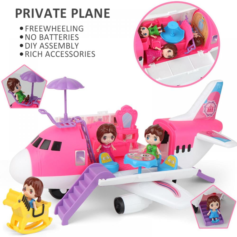 Fashion Doll Airplane Accessories Vehicle Trip Pilot Doll Pink Color  Playset Including Suitcase for 3 Years Old Kids and Up Toys - AliExpress