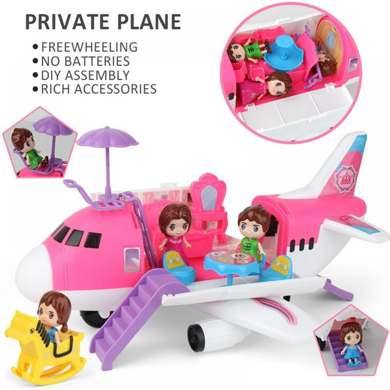 FAMURE Toddler Airplane Toys, Universal Wheel Toddler Toy Plane with  Colorful Lights and Music - Early Education Toys for Boys and Girls,  Attractive