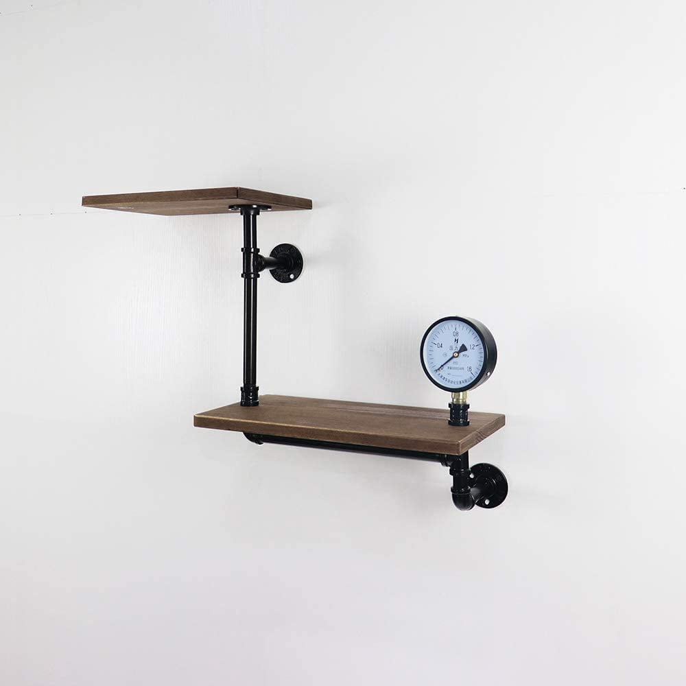 ATT Hardware Industrial Pipe Floating Ladder Shelf Rustic Vintage ...