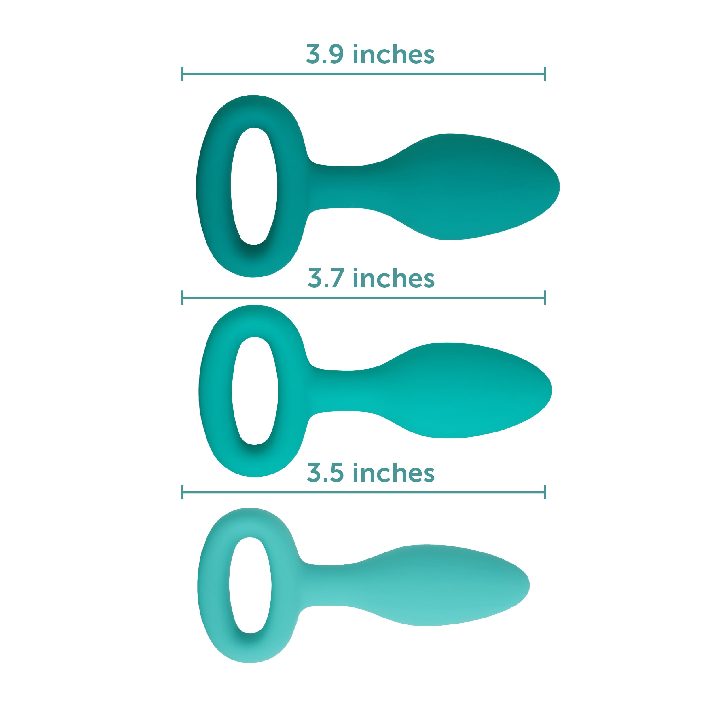 plusOne 3 piece Butt Plug Training Set, Waterproof