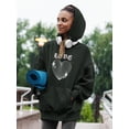 thumbnail image 2 of Love Techno Style Heart Hoodie Women -Image by Shutterstock, Female XX-Large, 2 of 4