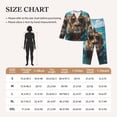 thumbnail image 4 of Yiaed Hawaiian Swimming Lion Print Pajamas Women's Long Sleeve Sleepwear Soft Button Down Loungewear Pjs Lounge Set Nightwear Womens Pajama Pants-Large, 4 of 7
