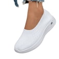 thumbnail image 7 of Domzle Orthopedic Breathable Soft Shoes Arch Support, Women Wide Width Breathable Walking Comfortable Slip On Sneakers White, 7 of 7