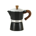 thumbnail image 2 of Italian Pot Retro Coffee Maker with Wood Grain Handle, Moka pot, Cuban Coffee Maker, Multi Color Optional Home Appliance, 6 Espresso Cup (Black1), 2 of 4
