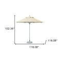 thumbnail image 2 of 10' Ecru Polyester Round Market Patio Umbrella, 2 of 4