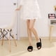 thumbnail image 5 of BRIGHTFUFU 1 par de pantuflas antideslizantes de felpa, zapatos de piso de suela suave para el hogar, negro, tamaño 40-41, 26,5 cm, 9,5 EE., 5 of 8