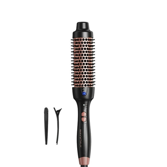 Wavytalk Thermal Brush for Blowout Look, Blowout Express 1.5 Inch Ionic Thermal Round Brush Makes Hair Smoother Get Natural Curls, Dual Voltage, Easy to Use