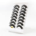 thumbnail image 3 of 8D Lashes - 8 Pairs Fluffy Cat-Eye Style, Vegan Synthetic Fibers, Flexible Cotton Band, 3 of 7