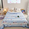 thumbnail image 1 of Sanrio-Manta de Hello Kitty Kawaii Kuromi Cinnamoroll, manta cálida, ropa de cama bonita a la moda, manta de franela de Anime para todas las estaciones, 1 of 4