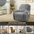 thumbnail image 6 of Dznils Stretch Recliner Chair Covers, Polyester Recliner Slipcover with Pocket, 4-Piece, Gray, 6 of 11