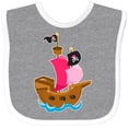 thumbnail image 3 of Inktastic Pirate Ship Girls Baby Bib, 3 of 4