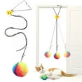 thumbnail image 2 of Bouncing Colorful Plush Ball Cats Toy Stretch Hanging Design Teaser String Encourages Exercise And Mental Engagement, 2 of 8