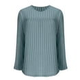 thumbnail image 4 of ShiShine Long Sleeve Shirts for Women Casual V Neck Top Pleated Blouses 2025 Fall Tunics, 4 of 9