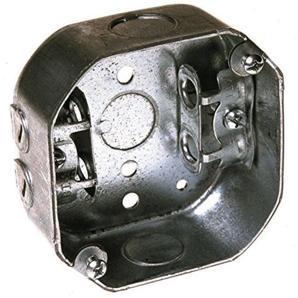 Orbit Industries 4RDB-MC 4 in. Octogone Acier Boîte Mc - 2.125 in. Profondeur