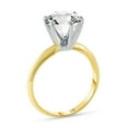 thumbnail image 2 of 1.5 Ct Round Cut Lab Created Diamond Solitaire Ring Real 14K Yellow Gold Plated, 2 of 2
