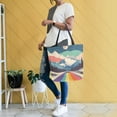 thumbnail image 4 of FORMRS Womens Canvas Tote Bag with Zipper Inner Pocket Shoulder Handbag, Colorful Road at Night, 4 of 7