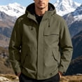 thumbnail image 5 of Abomasnow Mens Big and Tall Jackets Zip Up Waterproof Windbreaker Hooded Rain Jackets Casual Lightweight Hiking Travel Rain Coat with Pockets, 5 of 9