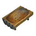 thumbnail image 4 of Jabonera de madera con orificios de drenaje, jabonera decorativa antideslizante, jabonera de madera para baño, ducha, bañera, 4 of 9
