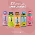 thumbnail image 3 of Botella de Agua para Niños 473ml Peluchina | Con Funda, 2 Tapas, 2 Popotes y Cepillo | Libre de BPA | B Life, 3 of 7