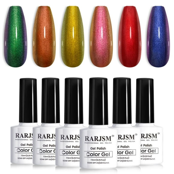 Set de esmaltes de uñas RARJSM Chameleon Gel 7,5 ml, 6 unidades, multicolor