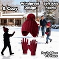 thumbnail image 4 of LIZENG Kids Knit Hat and Mittens Set Winter Beanie with & Gloves 2 Piece Set for Baby Toddler Boy Girl Soft Stretchable Multi Color Winter Hat Kids Girl, 4 of 5