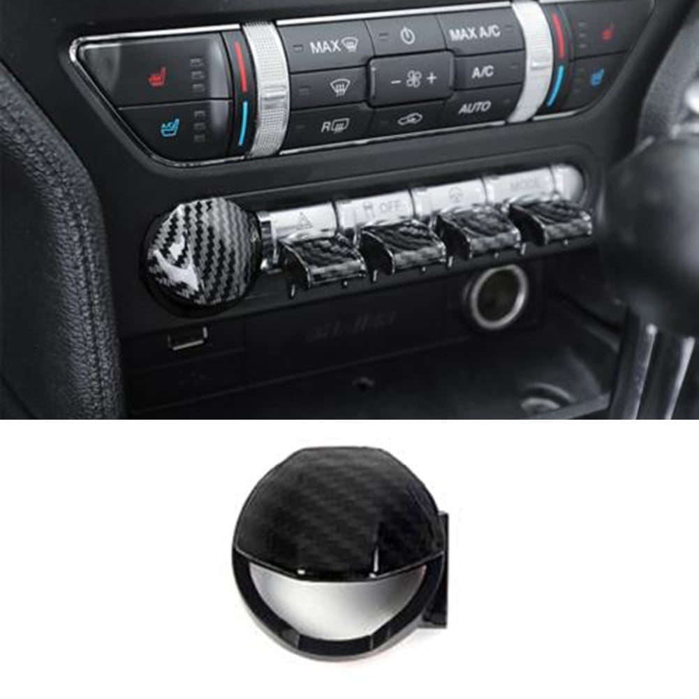 Carbon Fiber ABS Headlight Switch Button Cover For Ford F150 Mustang 2015-2018