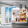 thumbnail image 4 of 2025 New 27.1 Cu.Ft Merchandiser Refrigerator, Display Refrigerator, Beverage Cooler, LED Lighting,10 Adjustable Shelves, Drink Fridge for Home Restaurant Grocery Stores, 4 of 7