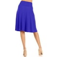 thumbnail image 3 of Women's Casual Foldable High Waist A-Line Midi Skirt with Stretch Fabric, 3 of 4
