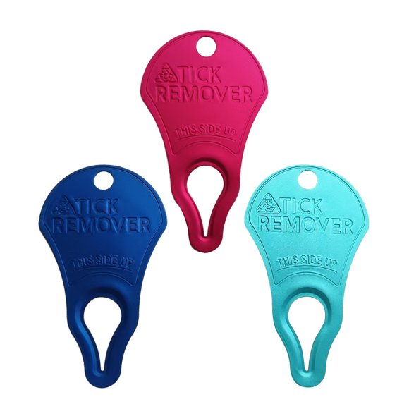 3-Piece Aluminum Tick Remover Set for Dogs, Pets & Humans – Compact Lever-Action Design, Safe Non-Toxic, Keychain-Ready for Hiking Camping Outdoor Adventures (Rose Red/Peacock Blue/Blue)