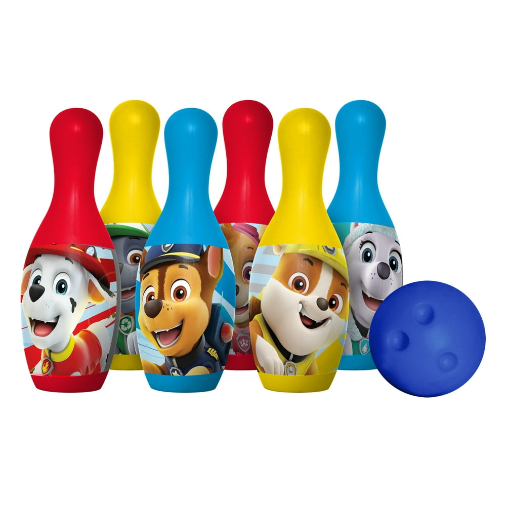 paw patrol light up bowling set in box