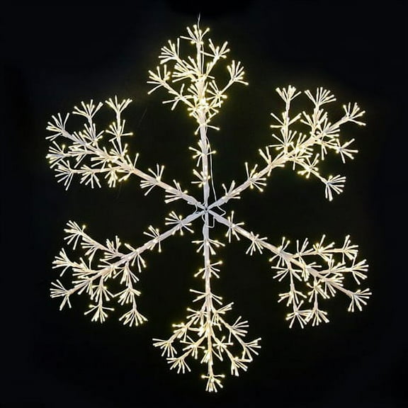 HOLIDYNAMICS LED Sparkler Snowflake Warm White Christmas Holiday Decor, 48"