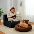 thumbnail image 2 of Sillón Plegable Individual Gris Oxford + Cama para Perro y Peluche de Oso, 2 of 5