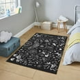 thumbnail image 4 of LaModaHome Non-Slip Rug Witch Bat Rug Washable Mat Child Stain Resistant Living Room Kitchen Carpet - Size: 5,9X5,3ft(180X160cm), 4 of 5