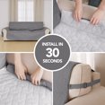 thumbnail image 4 of Deconovo Funda de sofá resistente al agua, 1 unidad, gris claro, 53 cm de ancho x 190 cm de largo, funda protectora para muebles, ideal para mascotas y niños., 4 of 7