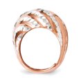 thumbnail image 2 of 925 Sterling Silver Rose Gold Plated Adjustable Ring, 2 of 7