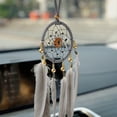 thumbnail image 4 of 1-Pack Atrapasueños hecho a mano interior del coche espejo retrovisor colgante nueva decoración del coche colgante de carillón de viento pequeño atrapasueños simple decoración del hogar dormitorio col, 4 of 5