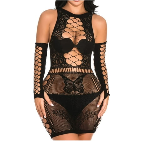 

Kakina CMSX Sexy Women Lingerie Clearance Women Fashion Sexy See-Through Underwear Uniform Temptation Mesh Nightdress