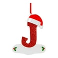thumbnail image 2 of Christmas Decorations Clearance! Hanging Ornaments Christmas Little Red Hat Letter Pendant DIY Writable Name 26 Letter Pendant Gifts, 2 of 4